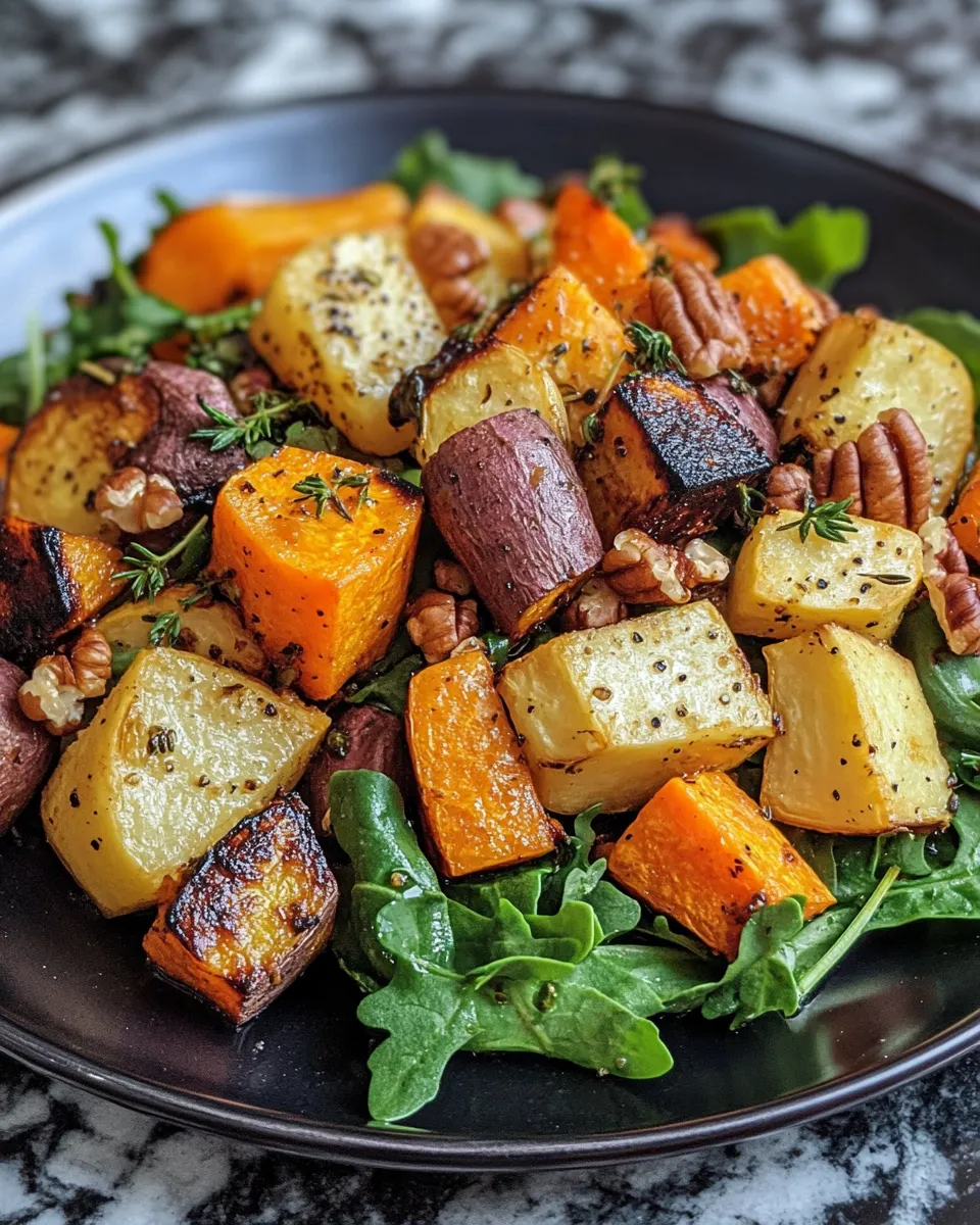 Savory Herb Roasted Root Veggie Salad Recipe