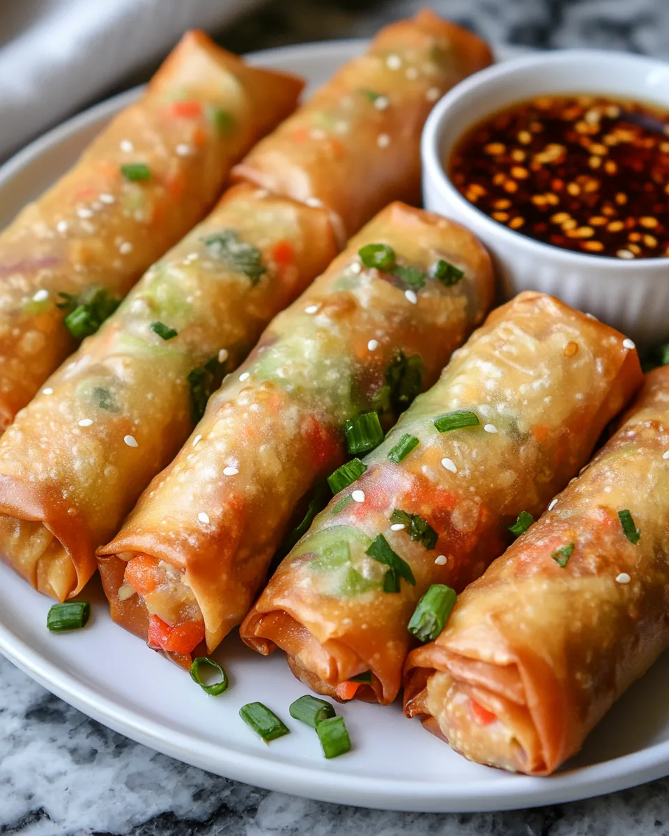 Mini Veggie Spring Rolls with Dipping Sauce Recipe