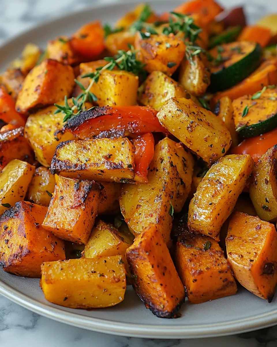 Sweet Potato & Roasted Veggie Medley Recipe
