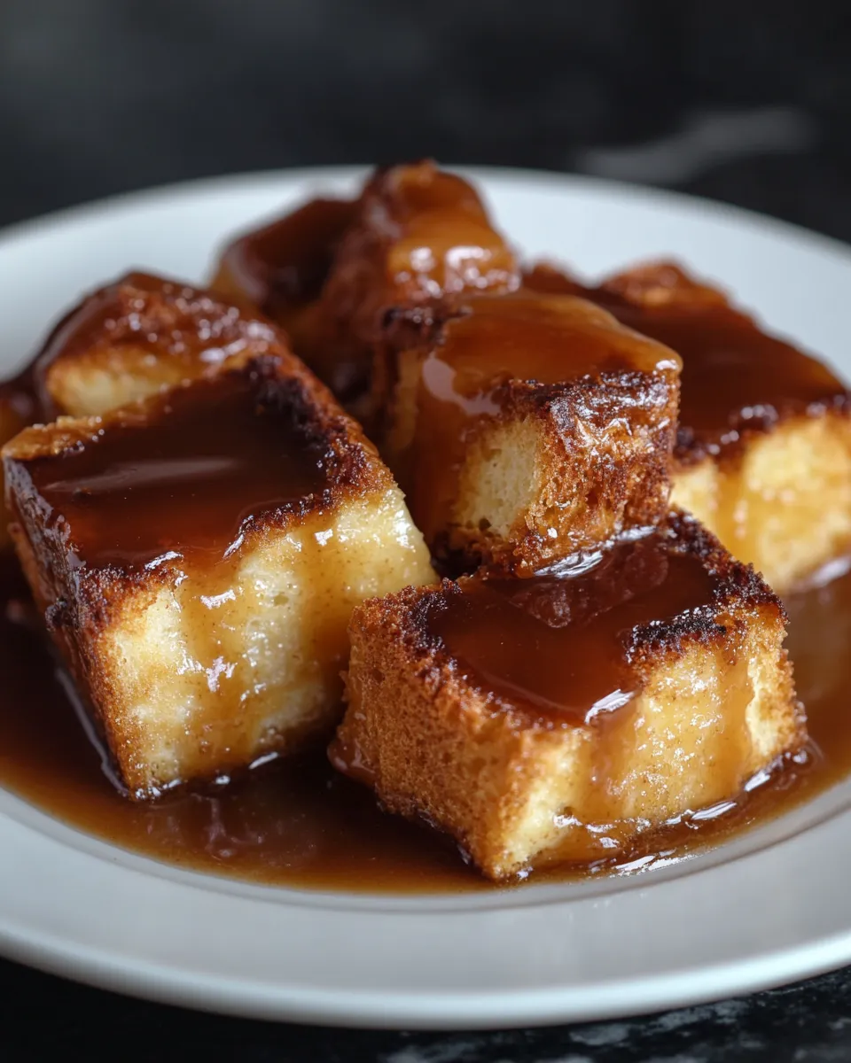 Caramel Drizzle Bread Pudding Recipe