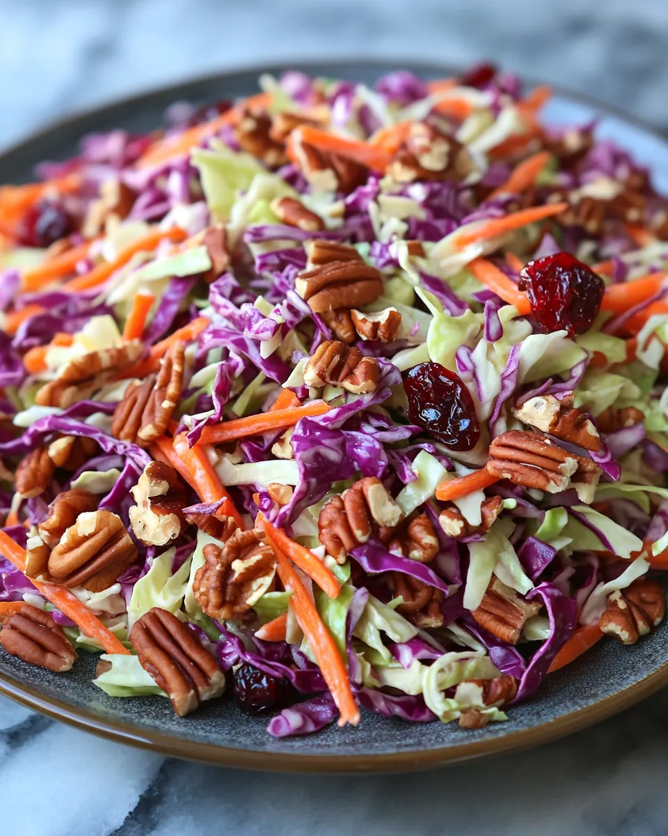 Thanksgiving Cranberry Pecan Slaw Recipe