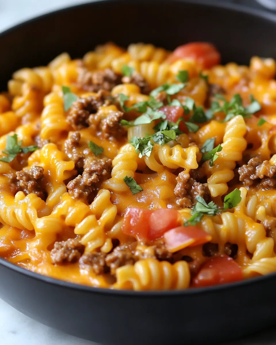 One-Pot Cheesy Taco Pasta Recipe