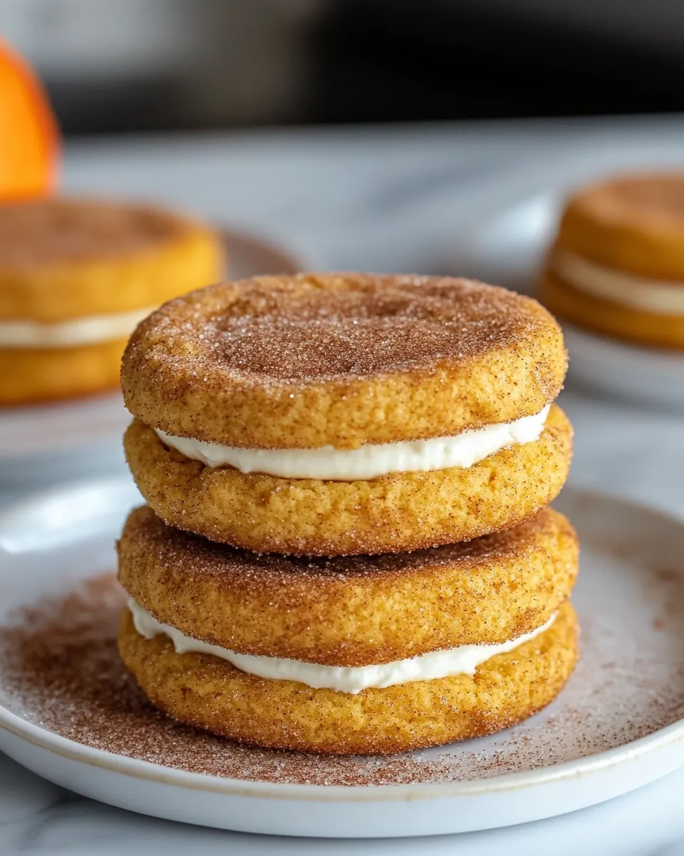 Pumpkin Snickerdoodle Cookie Sandwiches Recipe