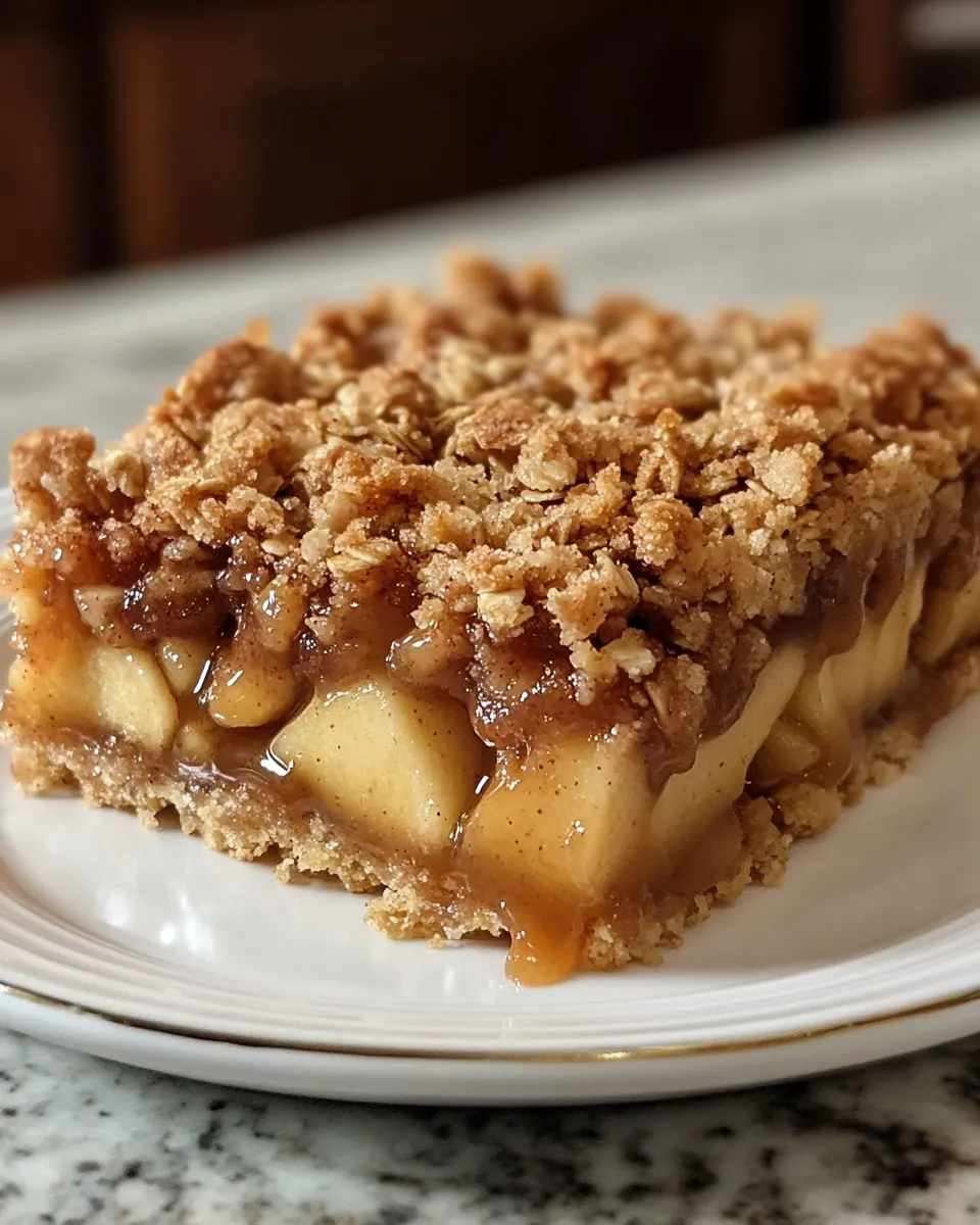 Caramel Apple Crumble Bars Recipe