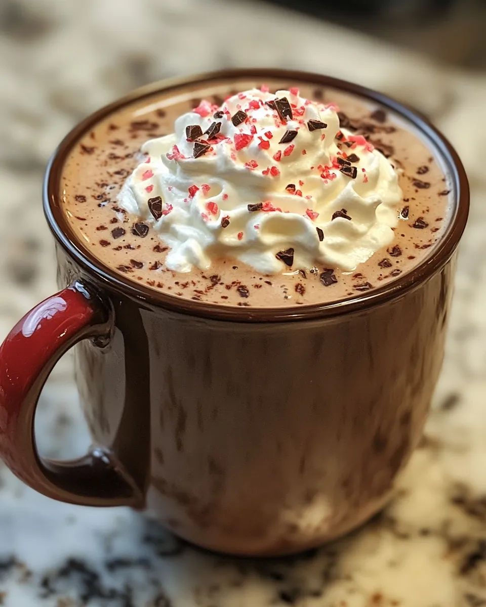 Easy Crockpot Peppermint Hot Chocolate Recipe