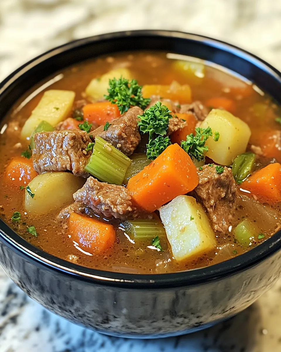Classic Beef & Vegetable Soup Recipe