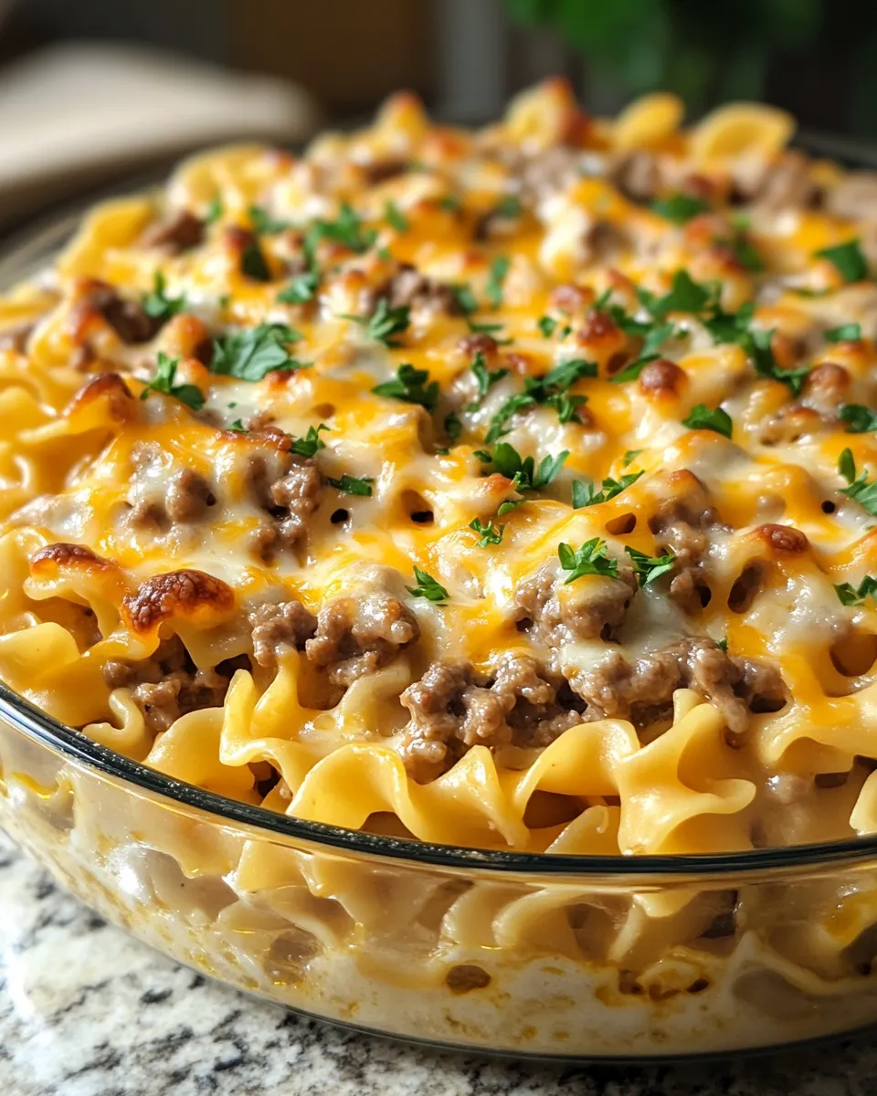 Creamy Beef & Noodle Bake Recipe