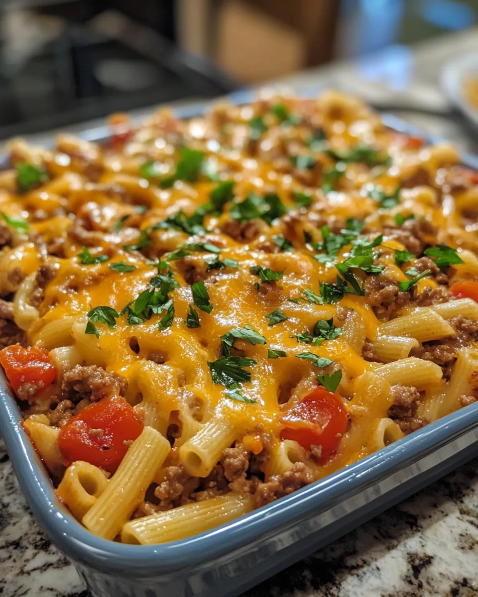 Southern Cheesy Ground Beef Bake Recipe