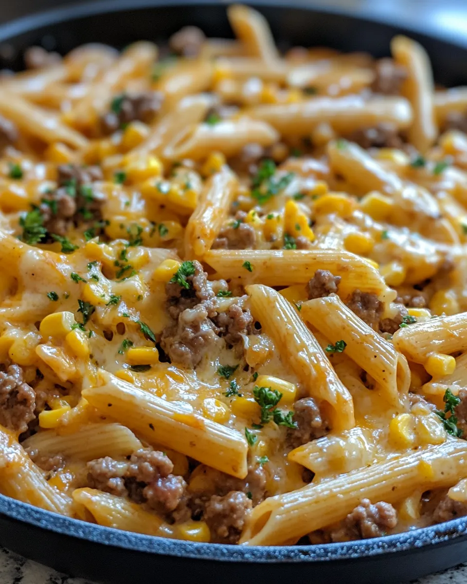 Creamy Ground Beef & Corn Skillet Recipe