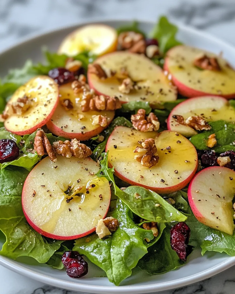 Apple Walnut Mixed Green Medley Recipe