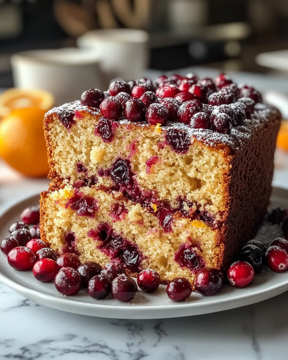 Cranberry Orange Loaf Cake Recipe