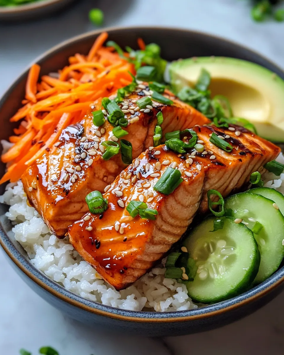 Homemade Honey Sriracha Salmon Bowls Everyone Will Love