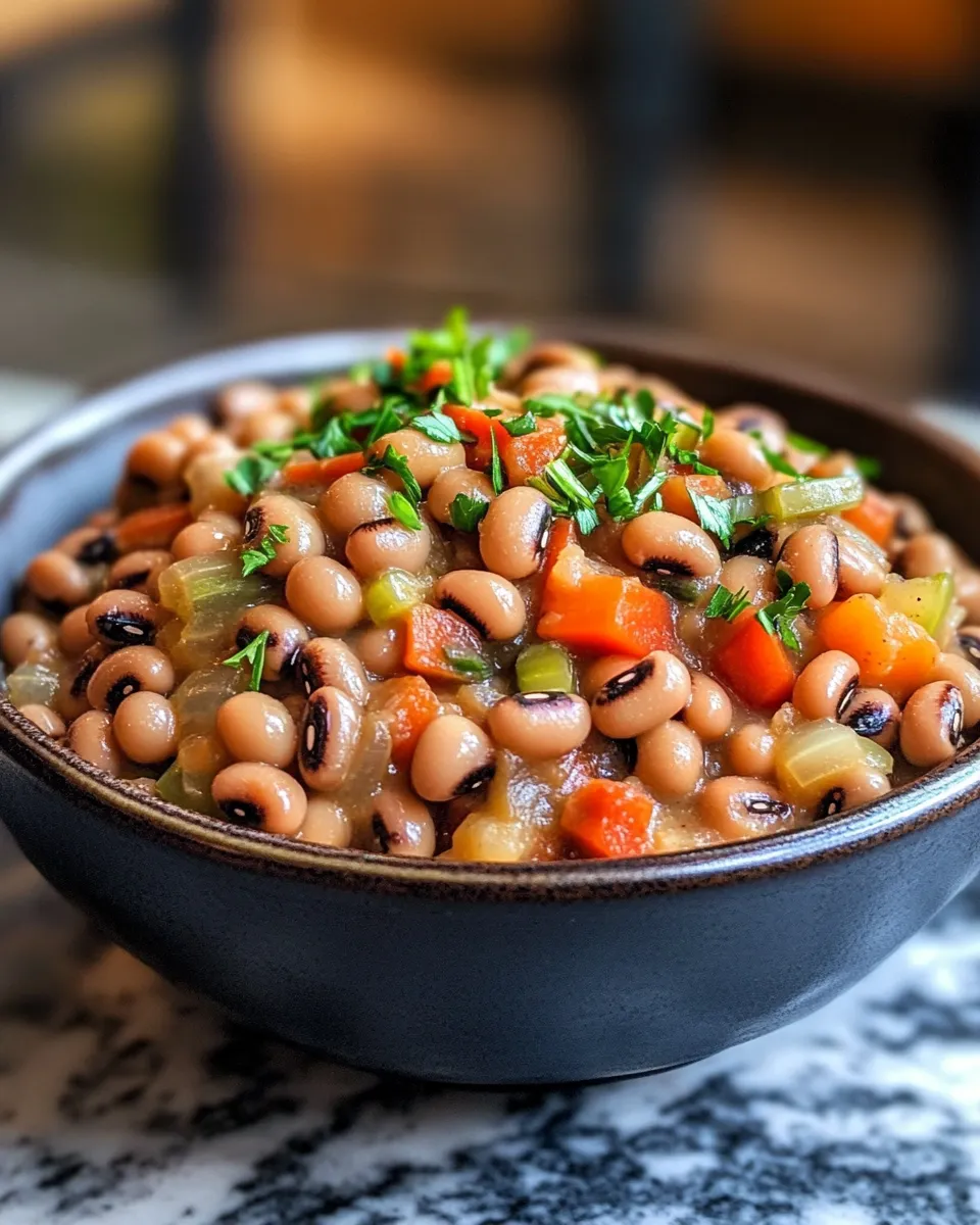 Easy & Delicious Creamy Mashed Black-Eyed Peas with Veggies
