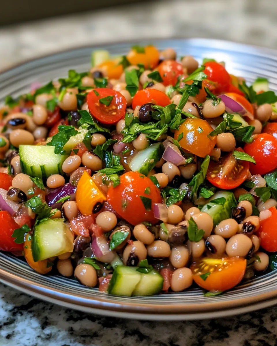 Easy Black-Eyed Pea & Tomato Summer Salad Recipe