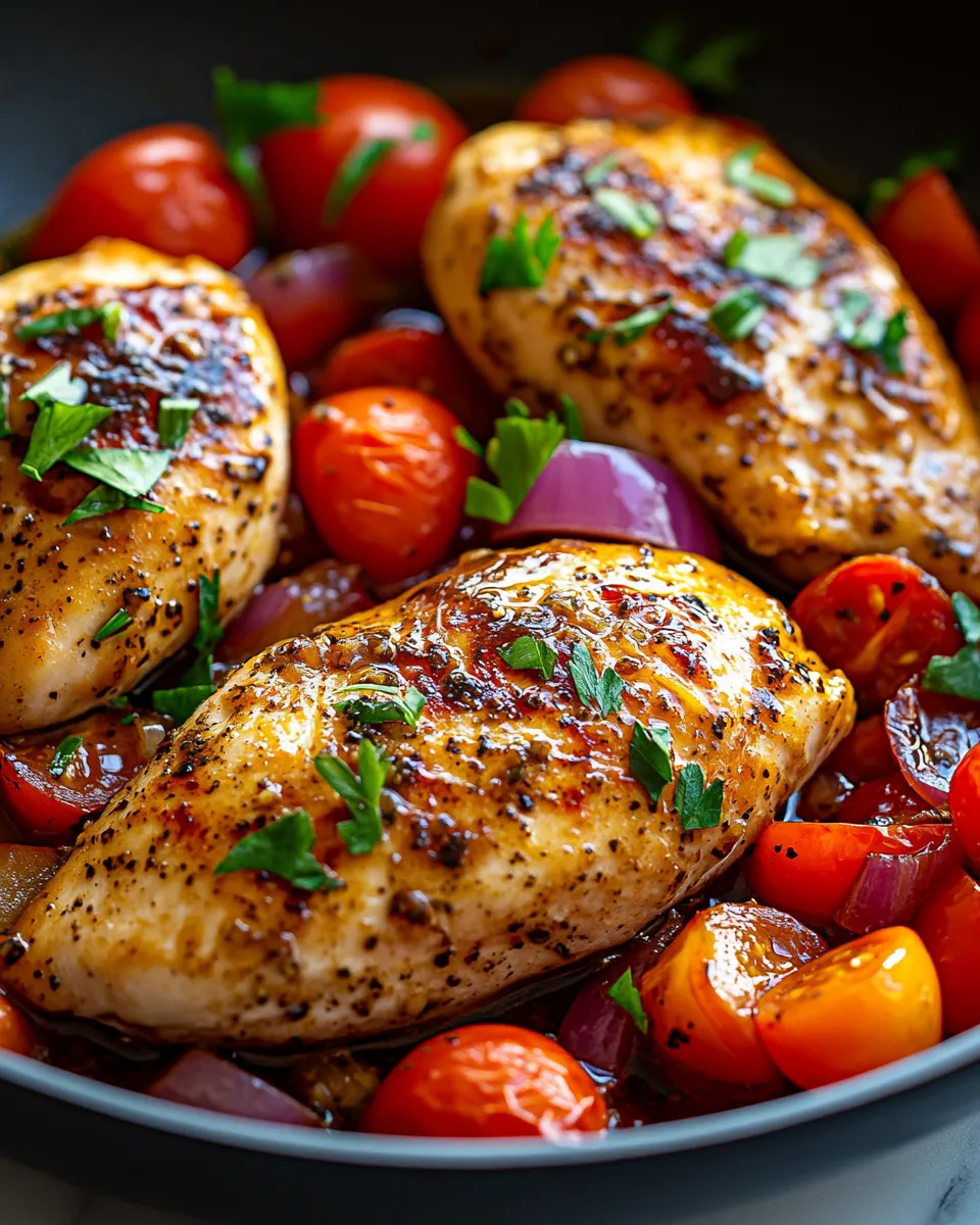 Quick One Pan Balsamic Chicken Recipe