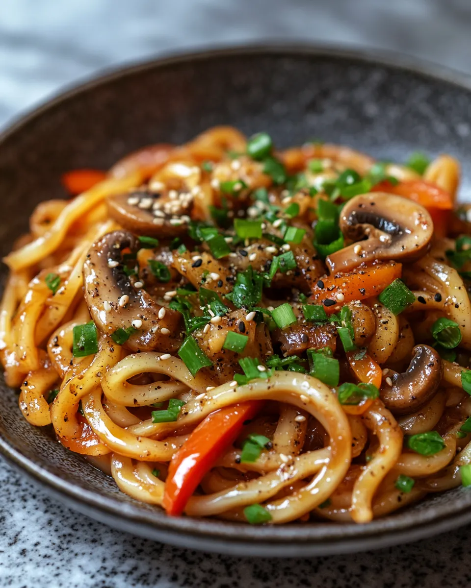Easy Black Pepper Udon Ready in 20 Minutes