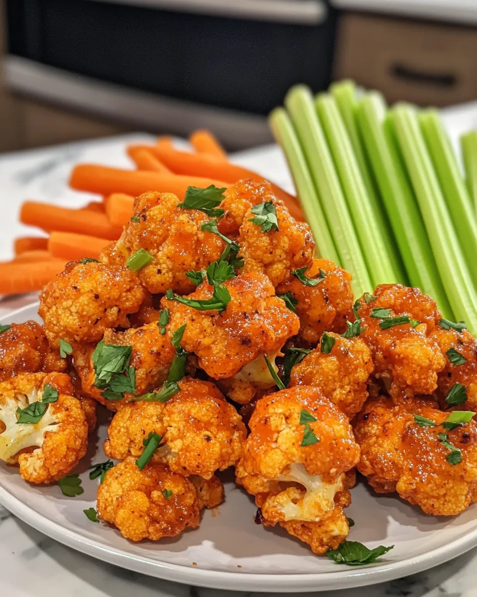 Spicy & Crispy Buffalo Cauliflower Wings for Parties