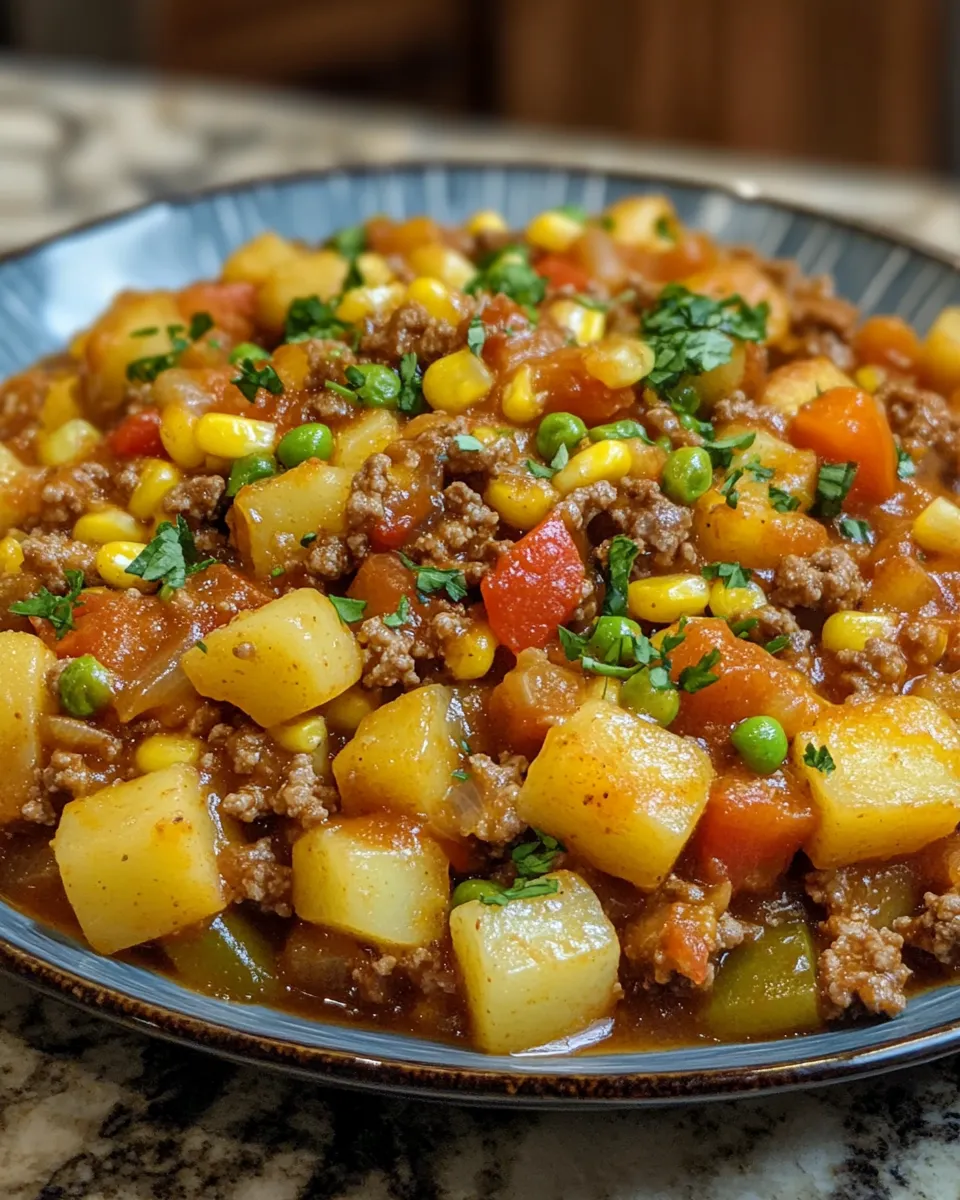Hobo Casserole Ground Beef Loaded with Flavor