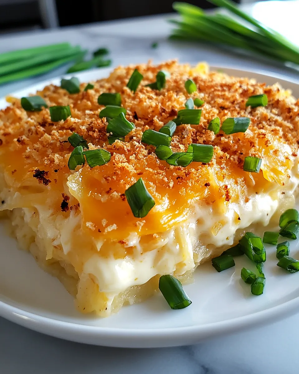 The Best Potato & Cream Cheese Hashbrown Casserole Ever