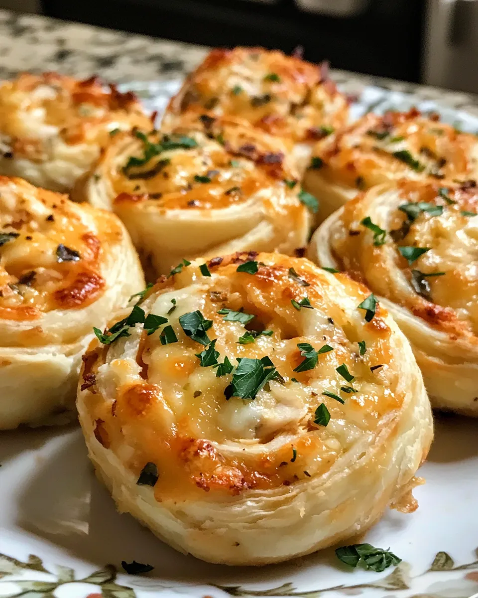 Cheesy Garlic Chicken Pinwheels in 30 Minutes