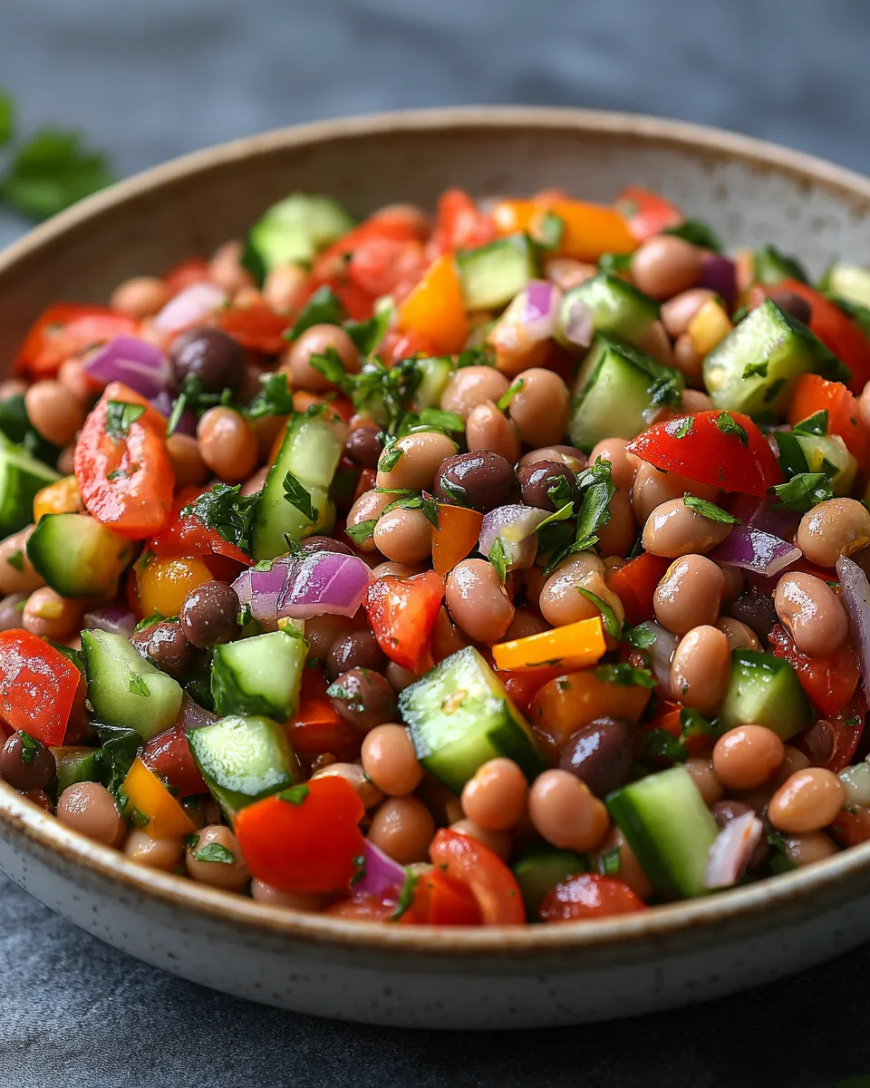 Fresh & Flavorful Mediterranean Black-Eyed Pea Salad