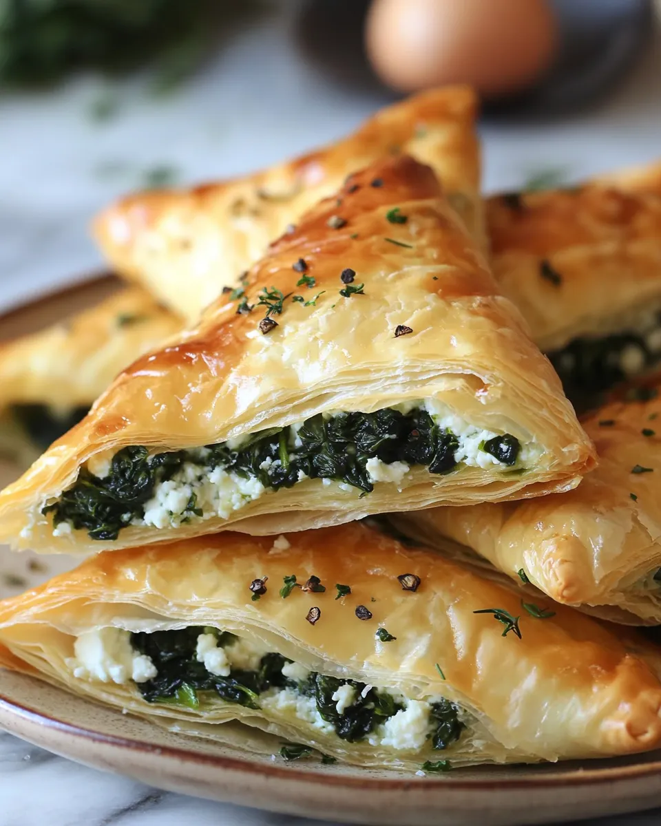 Cheesy Spinach and Feta Phyllo Triangles Everyone Will Love