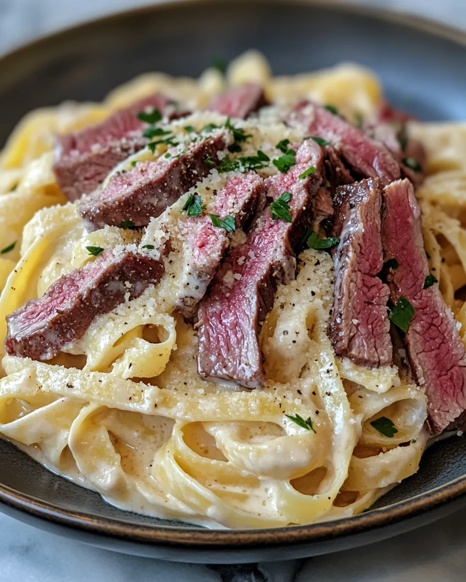 The Best Prime Rib Alfredo Pasta Ever