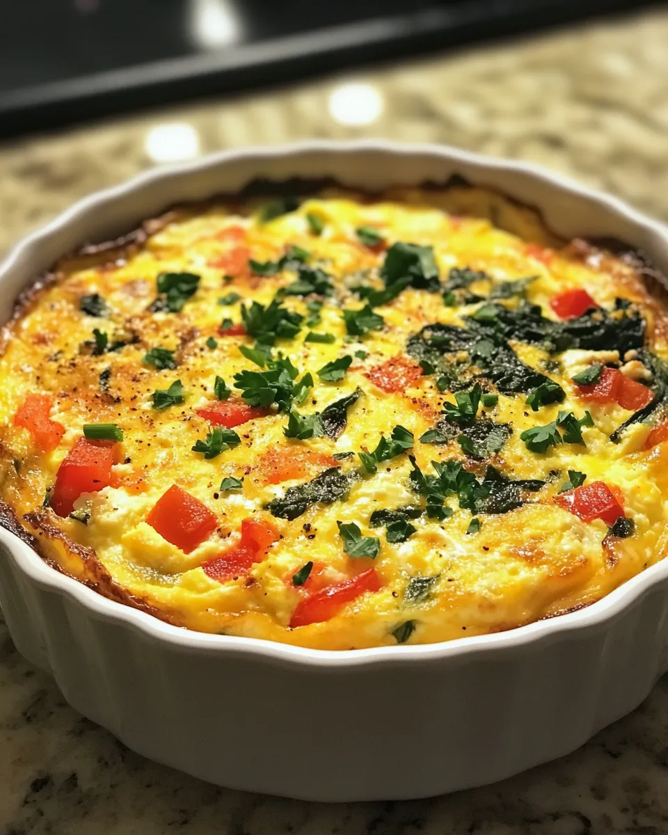 Easy Bell Pepper & Goat Cheese Egg Bake