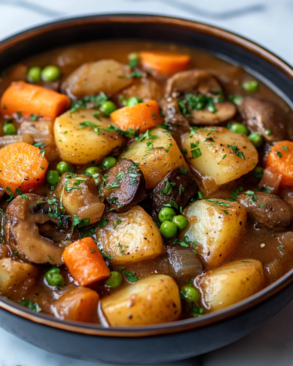 Traditional Irish Vegetarian Stew at Home