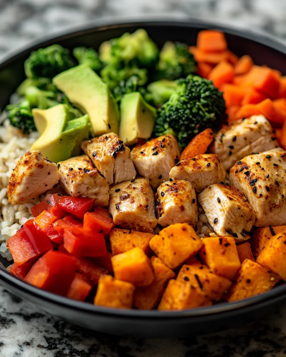 Healthy Chicken & Sweet Potato Rice Bowl: Simple and Delicious