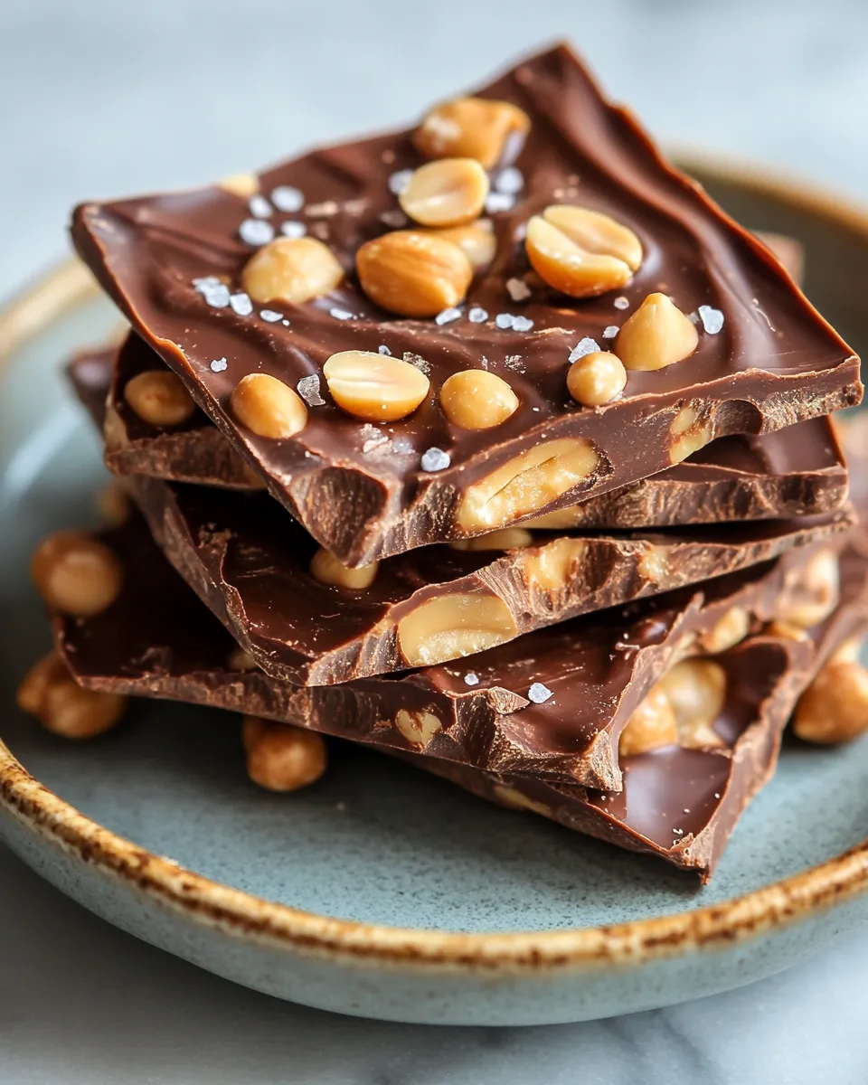 Homemade Peanut Butter Chocolate Bark Treats