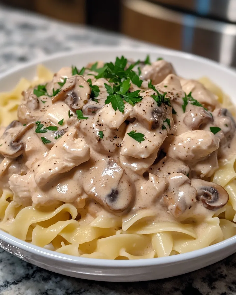 Homemade Creamy Chicken Stroganoff