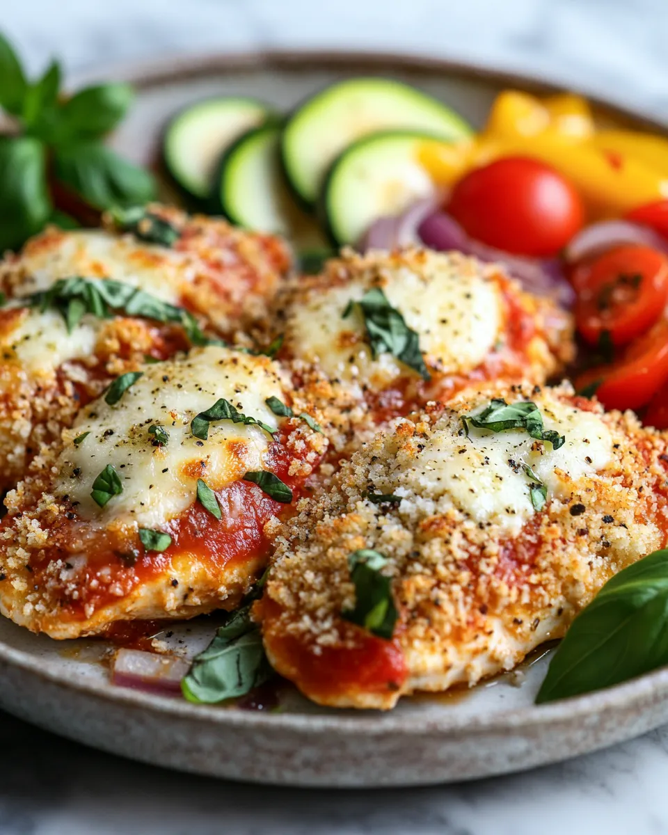 Easy Healthy Chicken Parmesan with Veggies