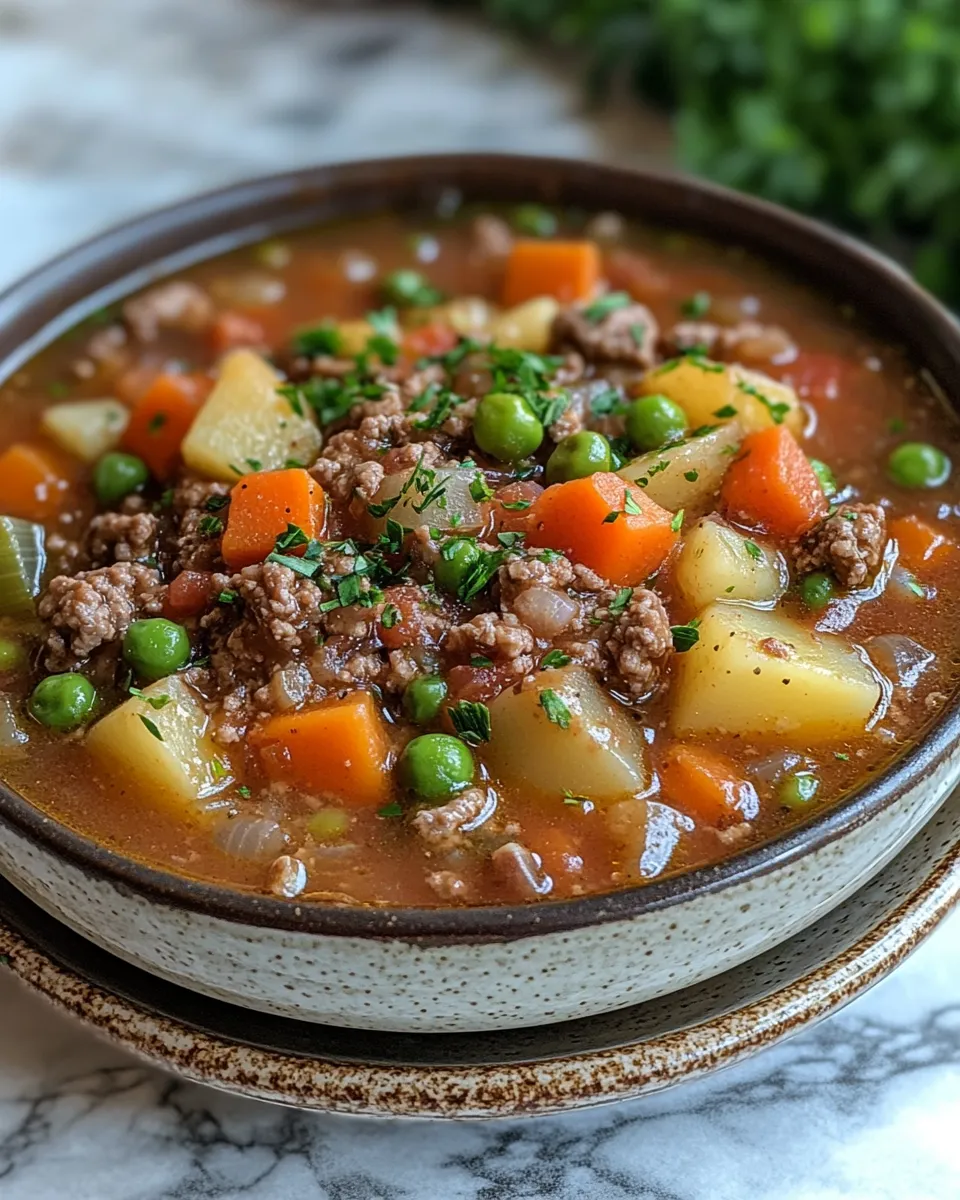 Old-Fashioned Hamburger Stew Your Family Will Love