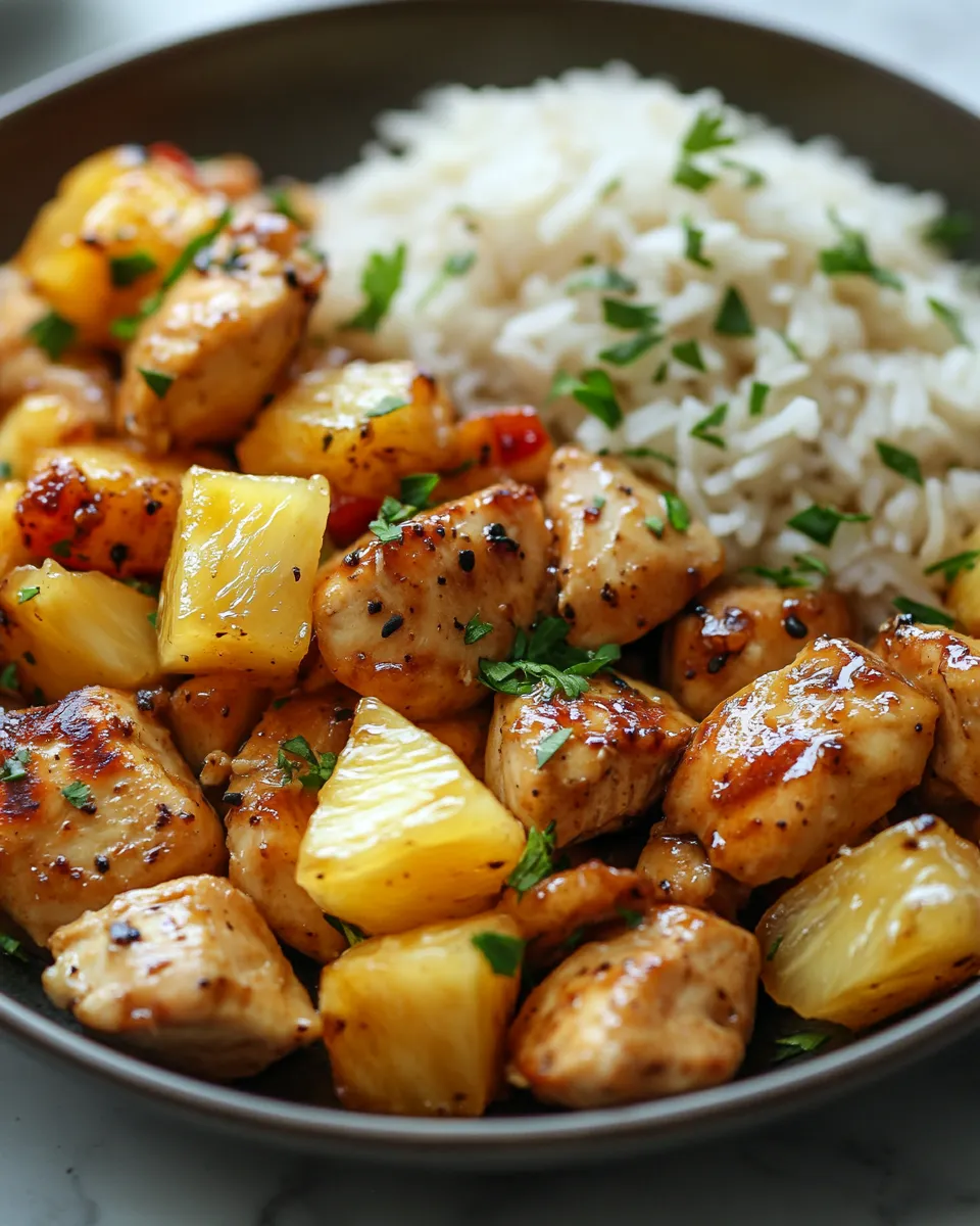 Easy Pineapple Chicken with Rice Everyone Loves