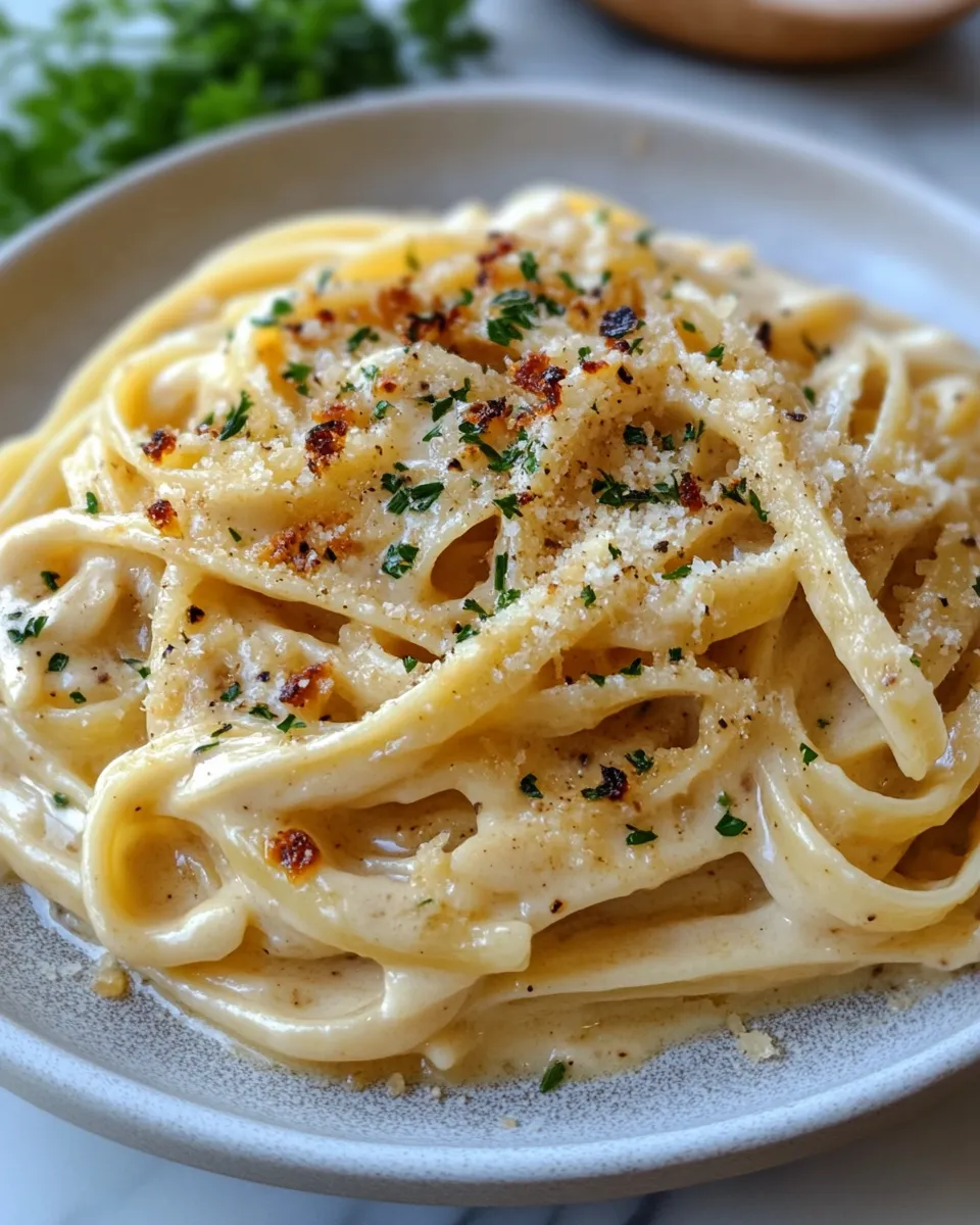 Easy Creamy Vegan Caramelized Onion Pasta with Big Flavor
