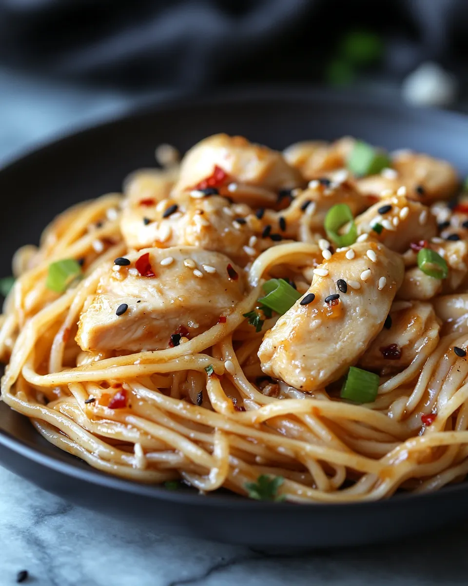 Sticky Garlic Chicken Noodles Are Truly Irresistible