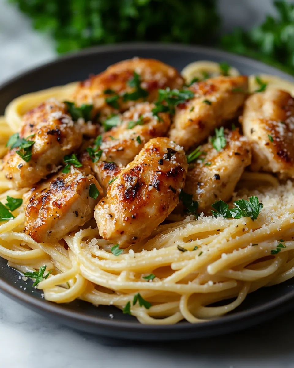 The Ultimate Comfort Pasta with Garlic Butter Chicken