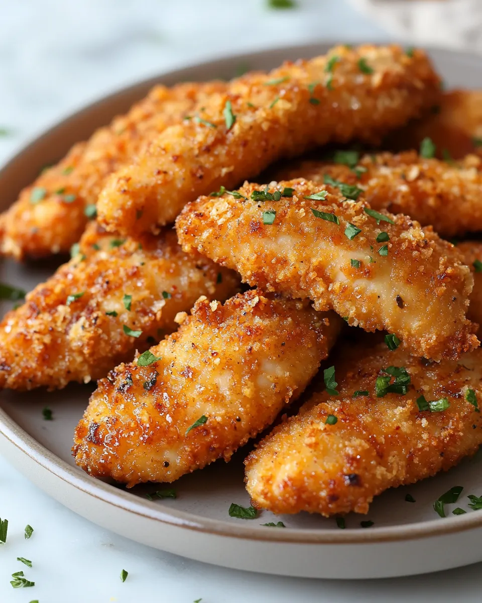 Crispy Air Fryer Chicken Tenders Smothered in Honey Butter