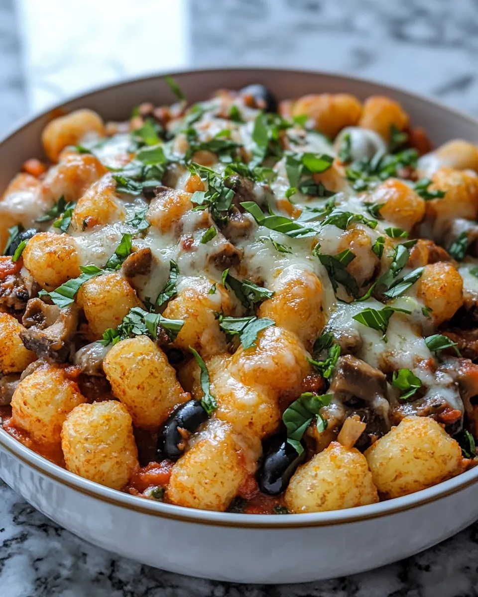 Cheesy Pizza Tot Casserole Everyone Loves