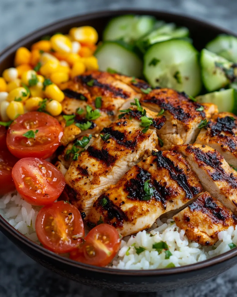 Irresistible Grilled Chicken Bowl with Rice: A Crave-Worthy Bite