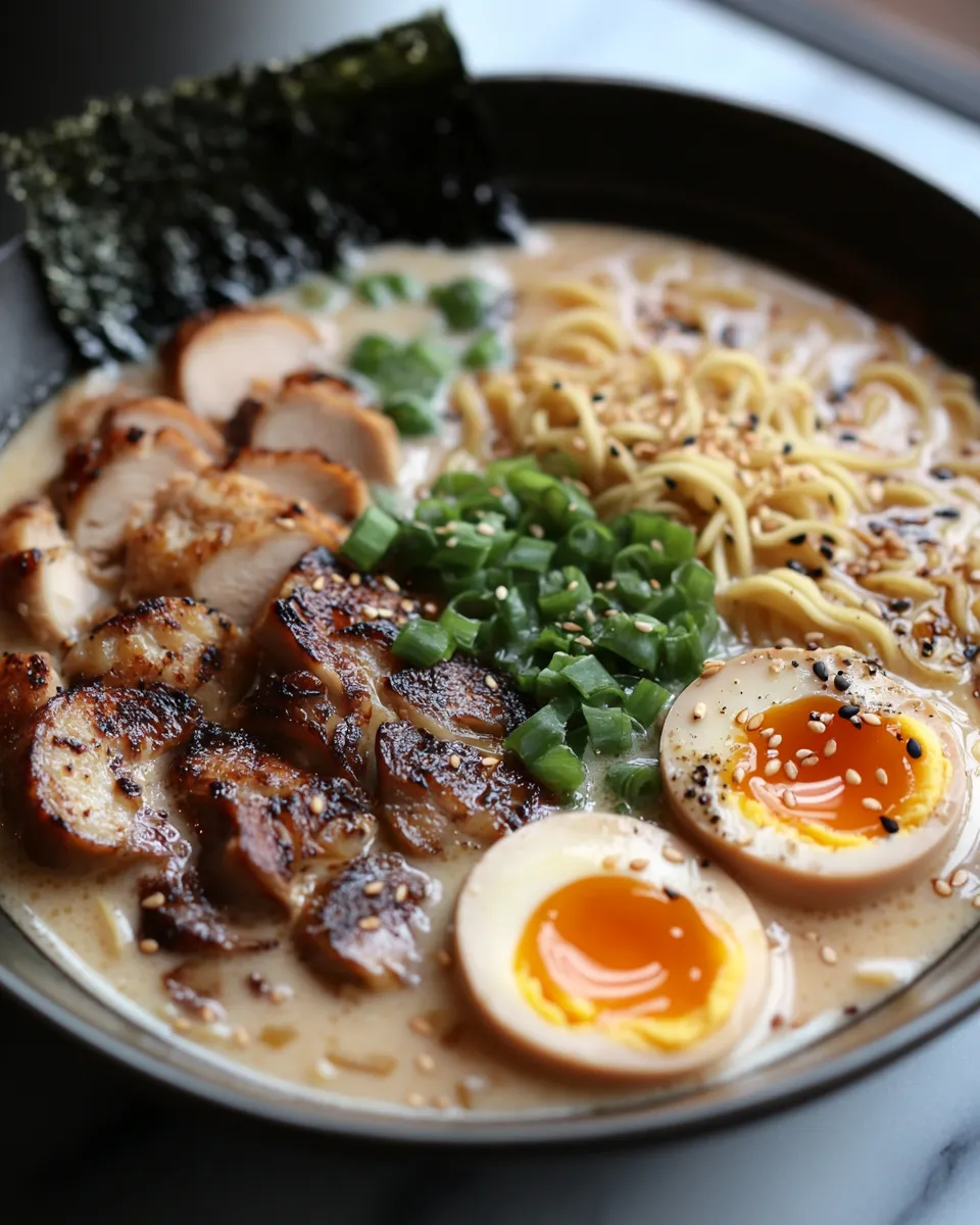 Authentic-Style Tonkotsu Ramen at Home