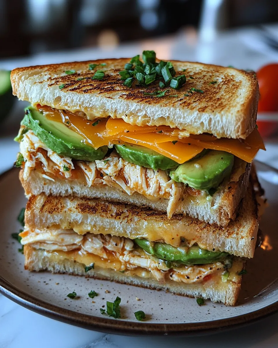 Cheesy Chicken Avocado Melt Sandwich Comfort Classic