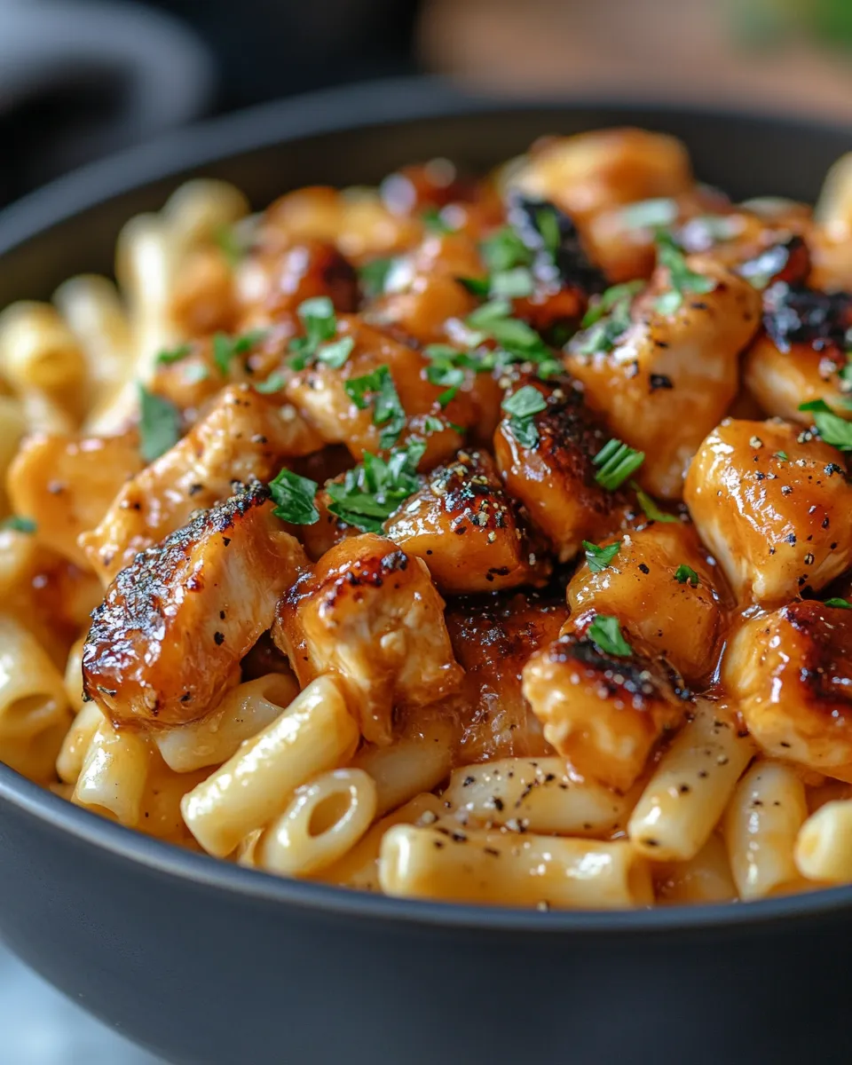 Loaded High Protein Honey BBQ Chicken Mac & Cheese – Crave Mode