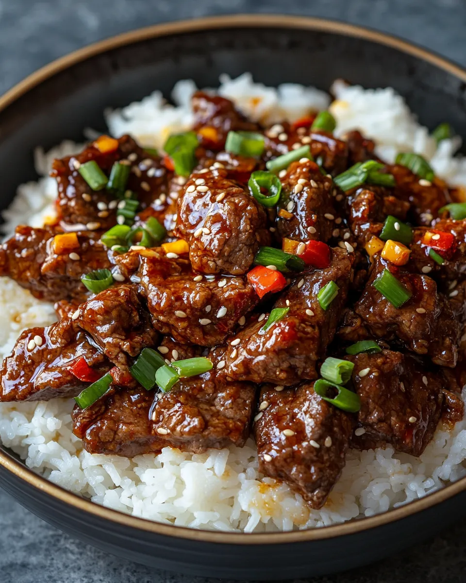 Irresistible Crispy Chilli Beef Rice
