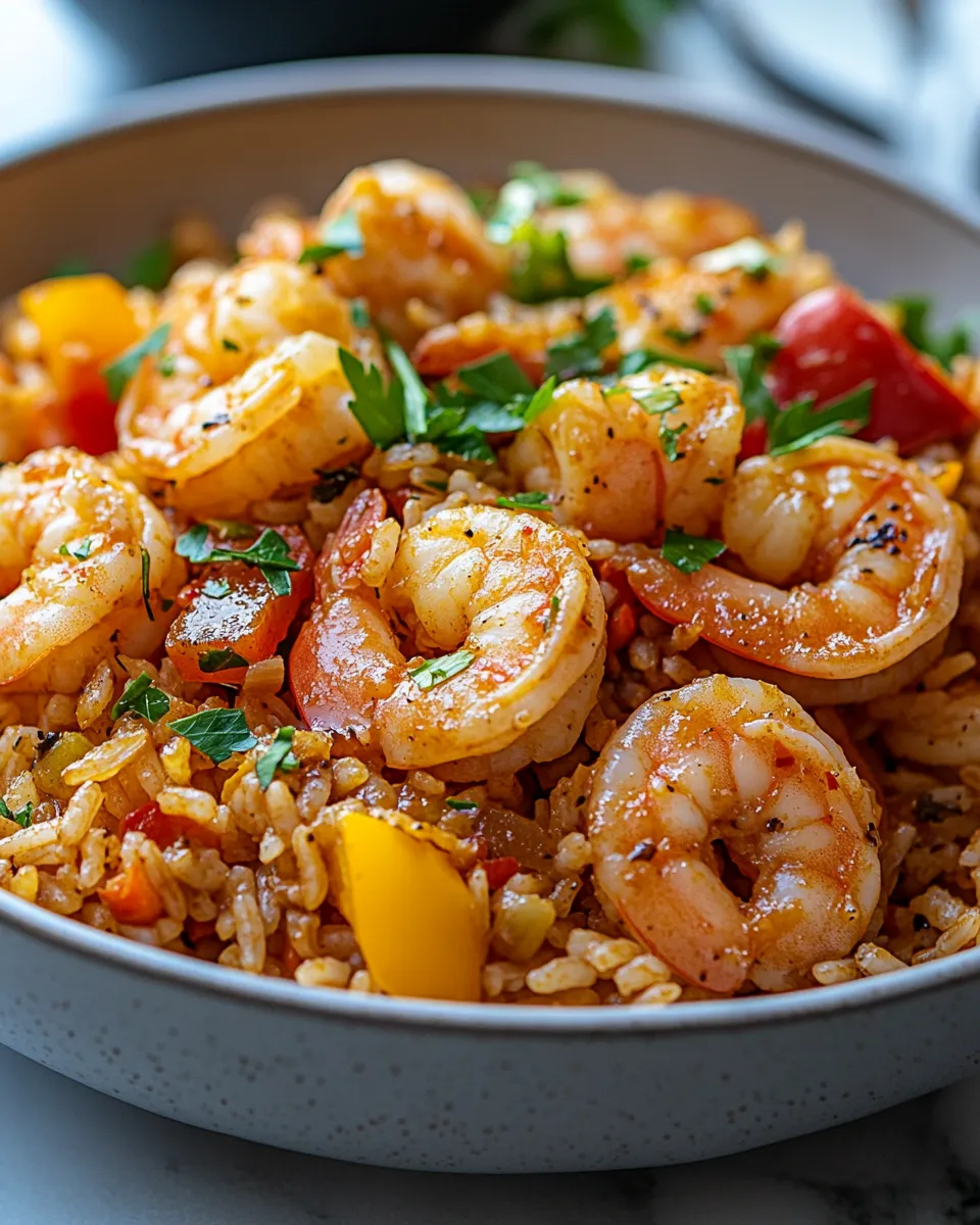 Hearty Shrimp Dirty Rice with Bell Peppers & Spice – A Southern Classic