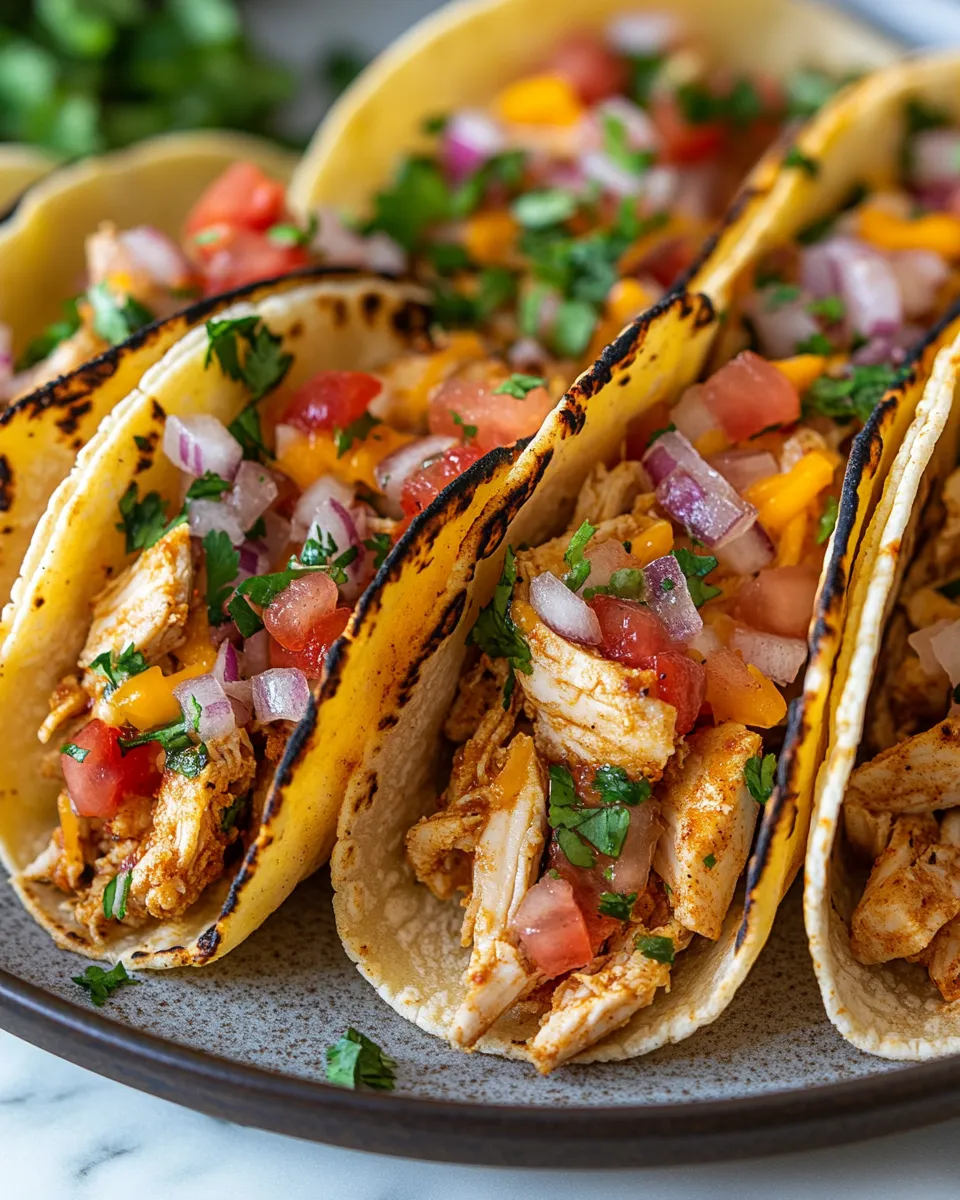 Cheesy Mini Baked Chicken Tacos