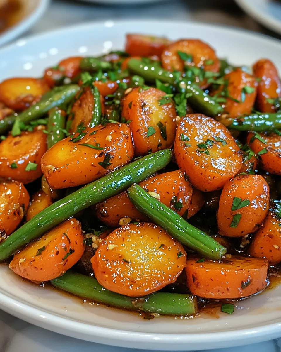 Mouthwatering Honey Glazed Carrots & Green Beans Sweet And Savory