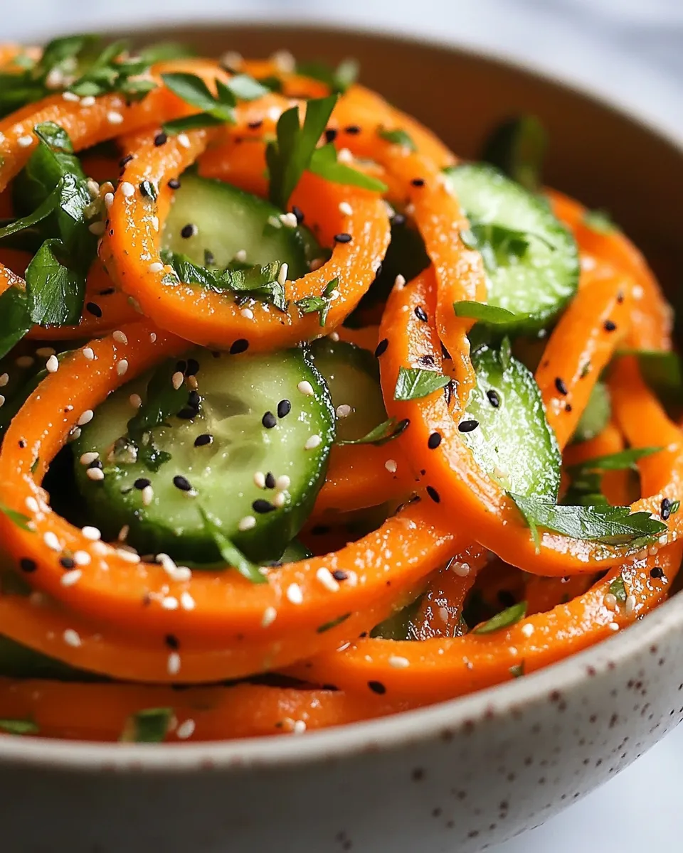 Obsessed Carrot & Cucumber Salad Detox Vibes