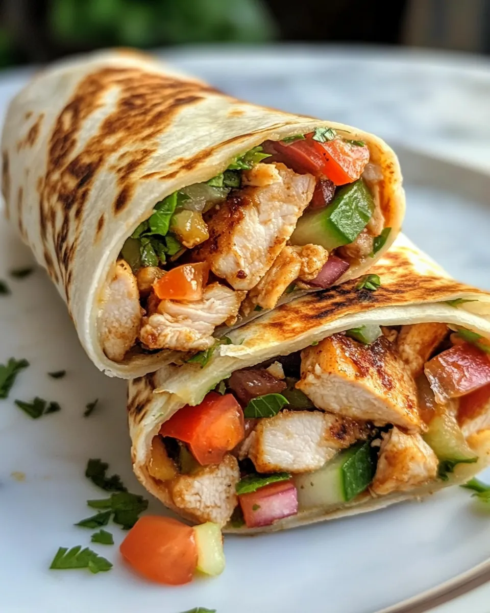 Ultimate Chicken Shawarma Wrap with Garlic Sauce – Juicy Bites
